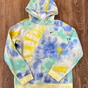 Nike Tie-Dye Sportswear Club Fleece hoodie.